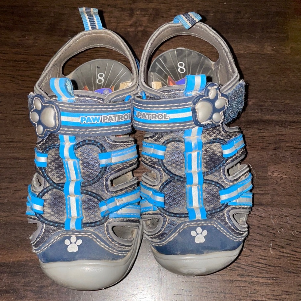 Paw Patrol sandals. Size 8